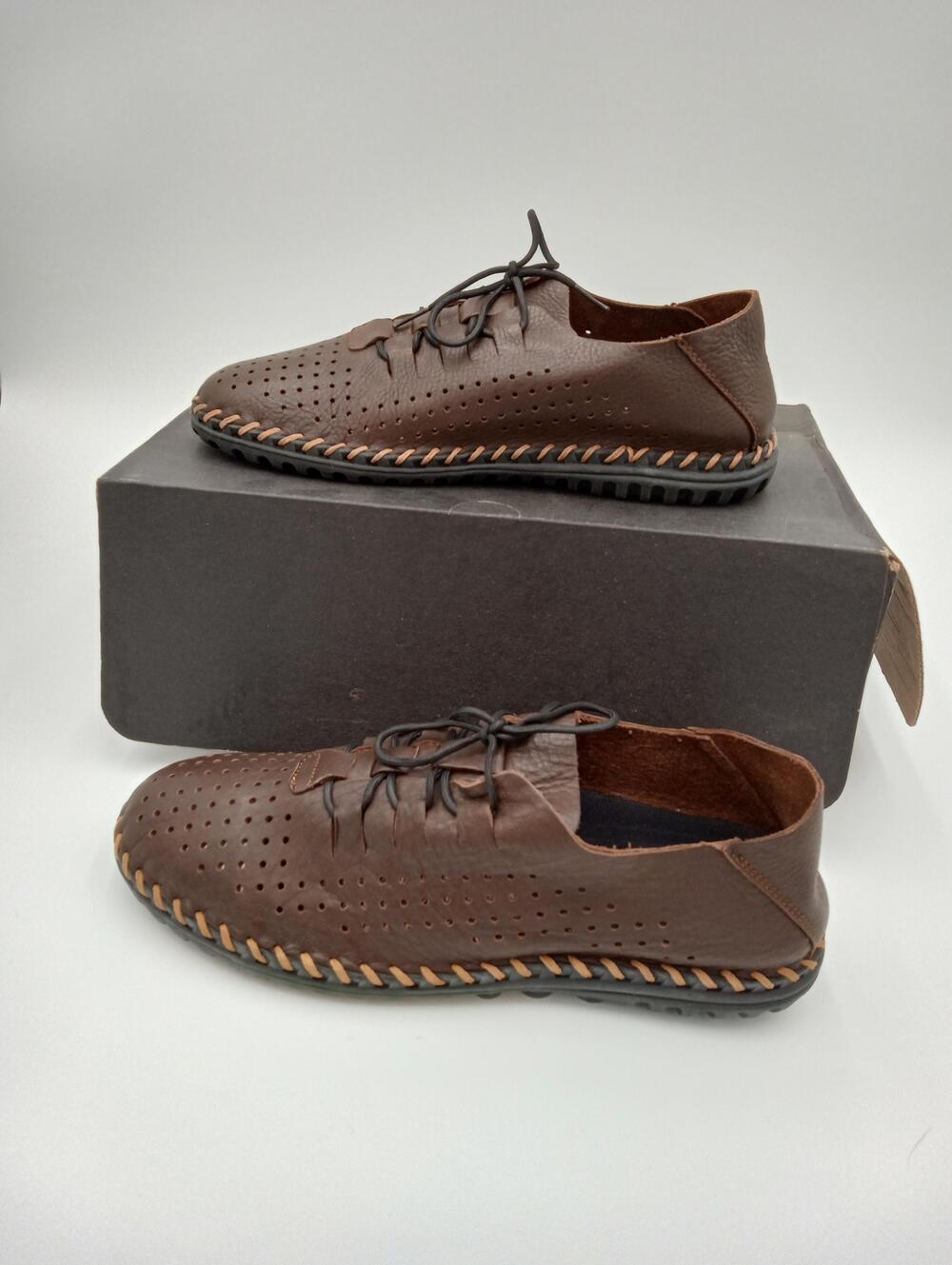 Ferrato 89060 Shoes Mens Dark Brown Leather Comfort Casual Lace Up Size 8.5
